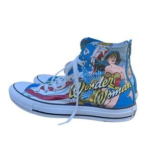 Wonder Woman‎ Converse All Star High Top Sneakers Womens Size 7 Comic Book